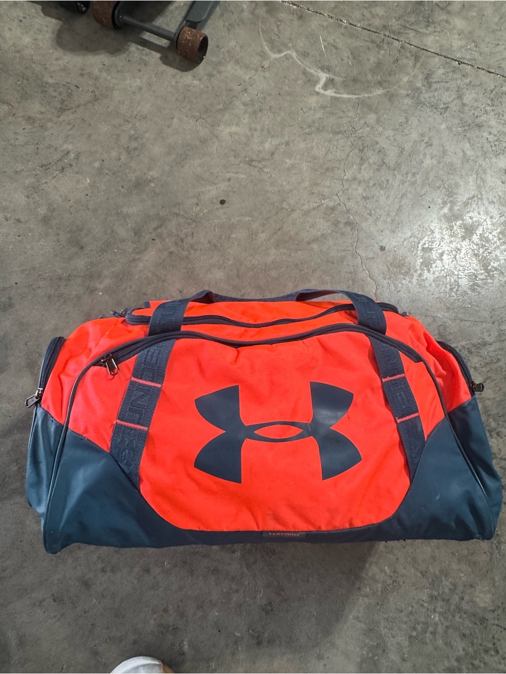 Under Armour Orange and Black Duffel Gym Bag